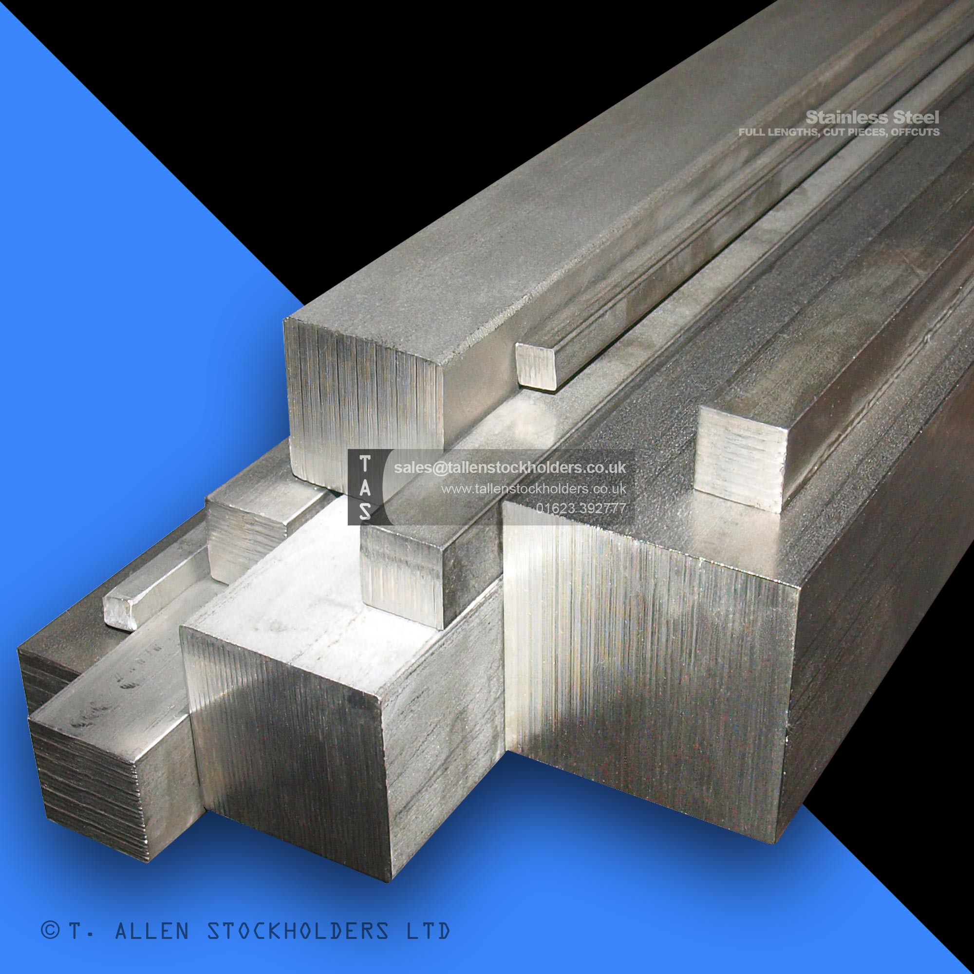 304 & 316 Stainless Steel Square Bar – Machined and Polished Solid Bar